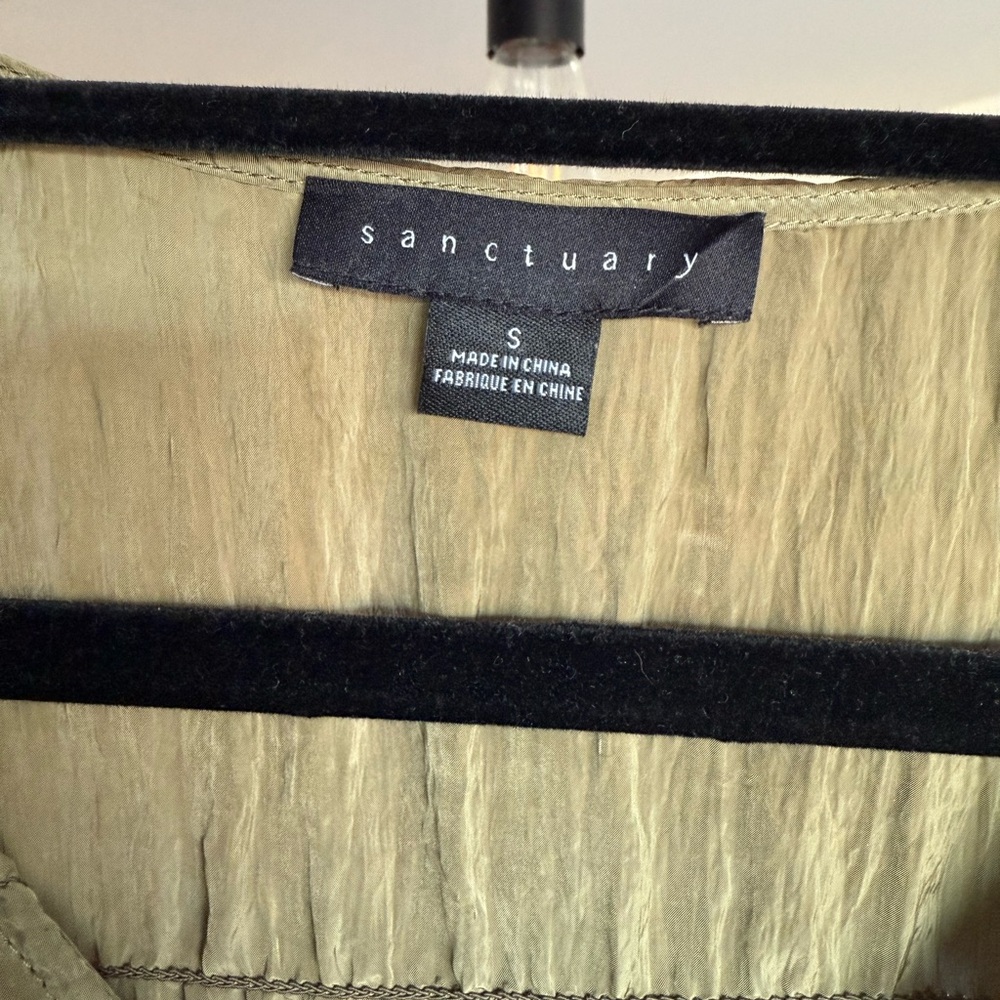 Sanctuary Olive Button-Down Blouse - image 2
